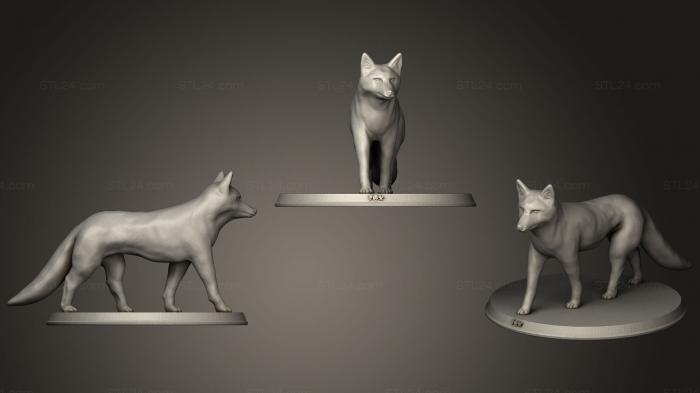 Animal figurines (Realistic Fox, STKJ_1404) 3D models for cnc